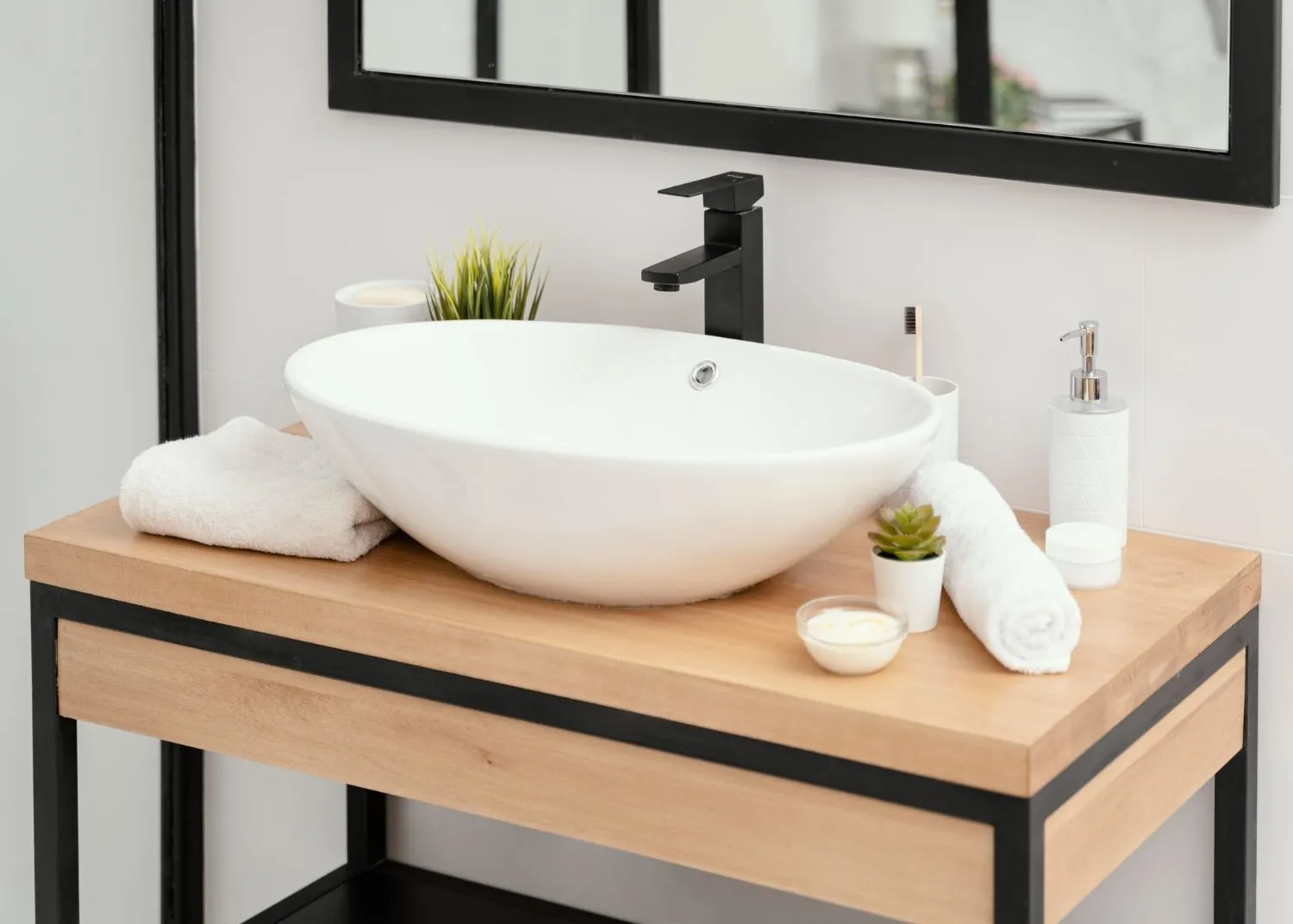 Clean, well-maintained bathroom fixtures